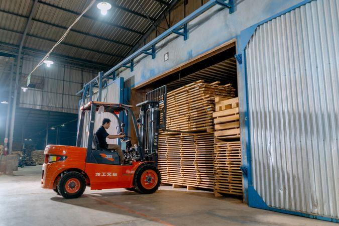 Warehouse logistics with forklift operations